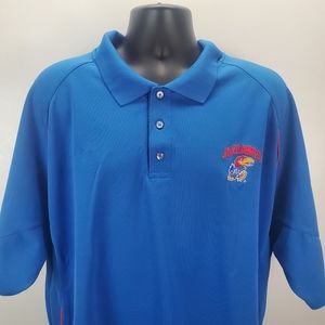 KANSAS University JAYHAWKS Pro Edge Polo Shirt size 2xl